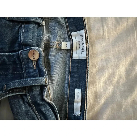 Frame Le High Skinny Crop Dame Blue - Picture 2 of 5